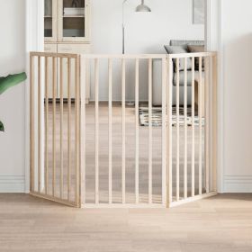 Dog Gate Set of 3 White Poplar wood Foldable, Freestanding