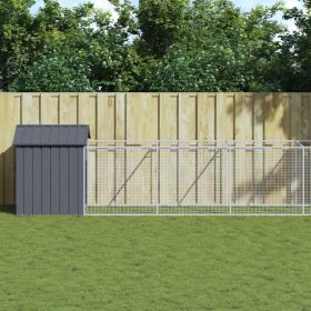 Dog House Anthracite Galvanized Steel 46.1 x 320.9 x 48.4 in