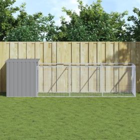 Dog House Light grey Galvanized Steel 43.3 x 159.4 x 43.3 in