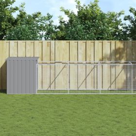 Dog House Light Grey Galvanized Steel Tough Dog House